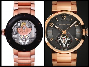 Il tourbillon volant evolutionversione oro con bracciale, la parte centrale della cassa in MMC
