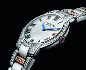 Jasmine in acciaio, oro rosa e diamanti