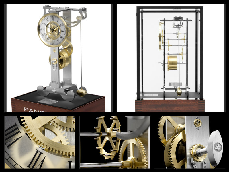 Galileo Pendulum clock con dettagli
