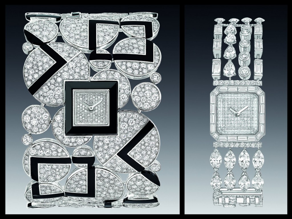 Symphonie: Art Décà design white gol, diamonds, onyx and and unix,Bubles watch 