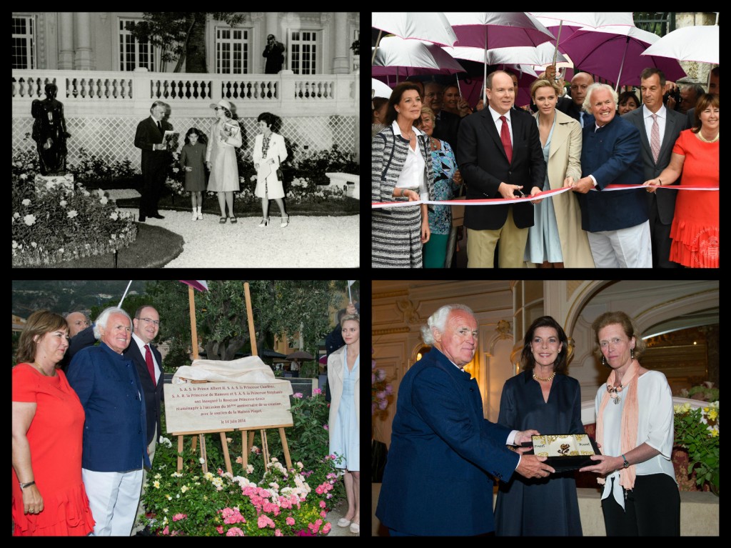 il battesimo della rosa dedicata a Grace, qui con una piccola Carolina, 