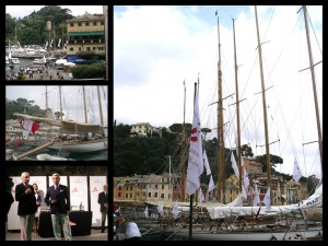 Portofino le barche nel porto e la premiazione dell'evento