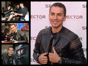 Jorge Lorenzoin mezzo ai fans durante la serata milanese