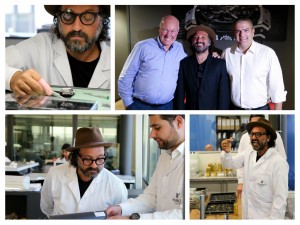 La visita di Mr Brainwash (al quale nessuno ha insegnato che al chiuso ci si leva il cappello anche se si è pelati...) con 