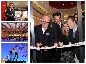 Il taglio del nastro, Mika e lo Swatch dedicatogli, il concerto