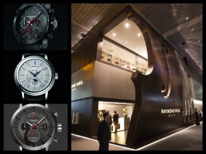 Lo stand a Baswlrold a forma di violencello, a lato il nuovo Nabucco, il fasi di luna e il Cello