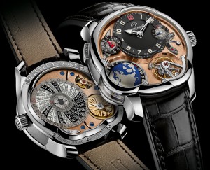 GMT Con la cass in ìlatino, quadrane e movimento gold 3N