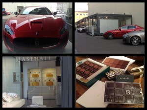 Maserati GT, il VIP Loung, prodotti italiani, i cioccolatini svizzera