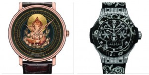 Il quadrante del Blancpain Villeret e di Hublot il Broderie