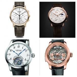 In senso orario Piaget, Hermès, Ulysse Nardin, Girard-Perregaux