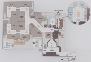 La piantina del XXVI SIHH a Ginevra, in alto a destra il nuovo spazio Carré des Horologers