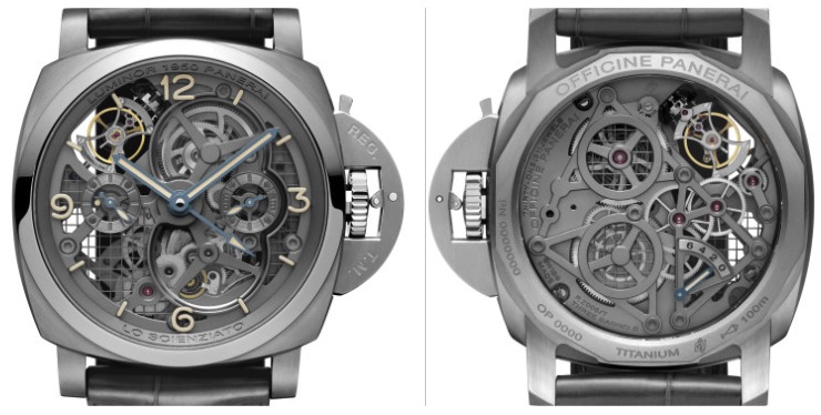 Lo Scienziato tourbillon GMT squelette in titanio