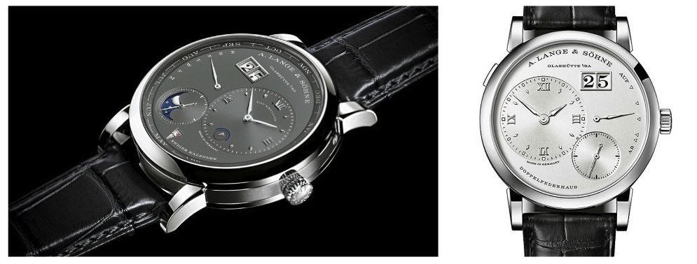 Lanfe1 Tourbillon, Q,.P.fasi di luna e il Lange 1 lumnescente