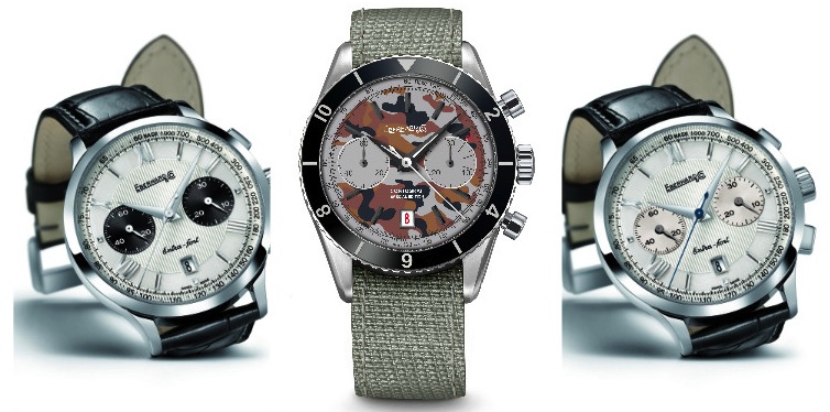 Due versioni dei quadranti Extrafort Grande Taille, al centro l'orologio per il Sultanato dell'Oma.