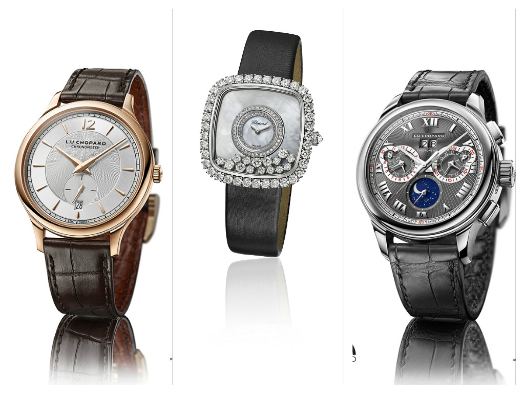 CHOPARD L.U.C.1860 automatico, Happy Diamond anniversario e L.U.C. Chrono Q.P.
