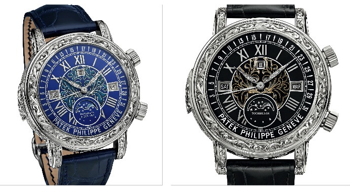Sky Moon Tourbillon con 12 complicazioni, nella versione del 2013 e del 2016