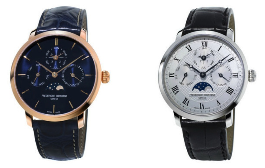 Frederique Constant Quantième Perpetuel con fasi di luna e quadriennio