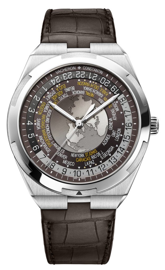 World Time Overseas marron 7700V-110A-B176 bracelet cuir