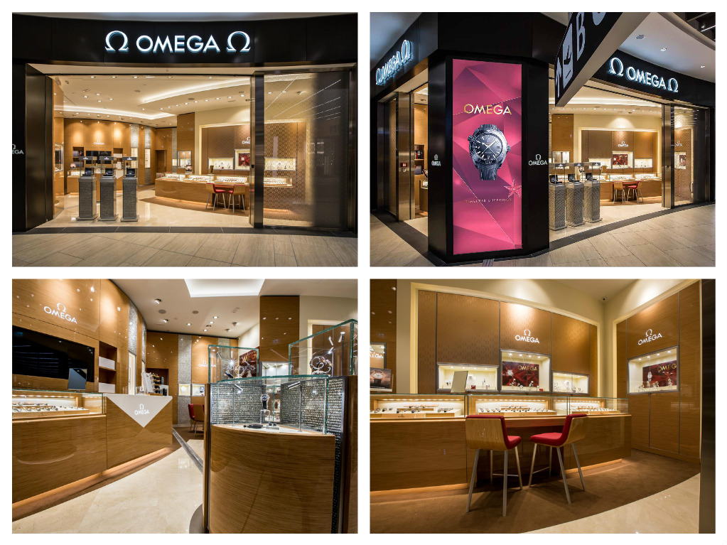 La nuova bouqieu Omega all'aperoporto Leonardo da Vinci a Fiumicino